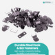 10mm Trouser Hook and Bar Fasteners - Gunmetal (10 Sets)